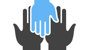 icon of three overlapping hands