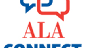 The logo for ALA Connect shows two speech bubbles intersecting above the text "ALA Connect."