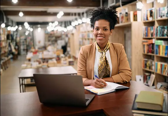 A librarian in the library