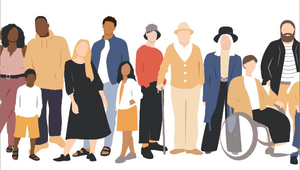 Illustration of a diverse group of people