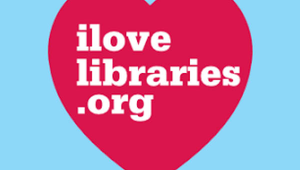 i love libraries heart logo