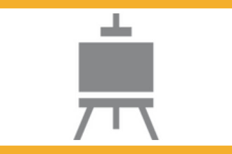 icon of a whiteboard on easel