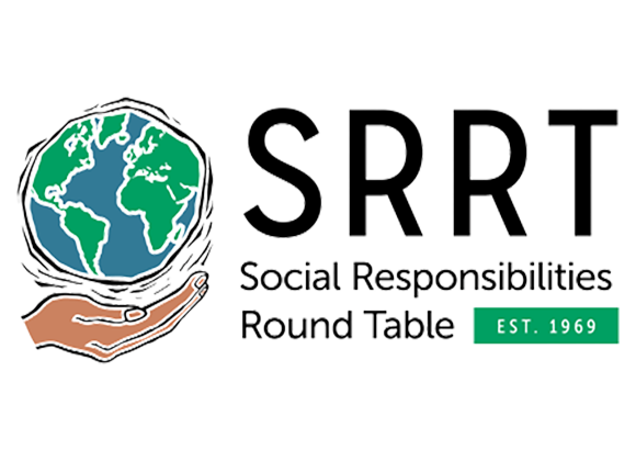 SRRT Logo in color; includes graphic of earth over a hand