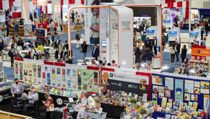 An overview photo of corporate exhibitors at ALA Annual